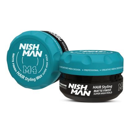 Nishman M4 Matte Super Hold Wax 100ml Matte Finish Super High Hold Wax